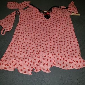 Cute silky  nighty with matching thong